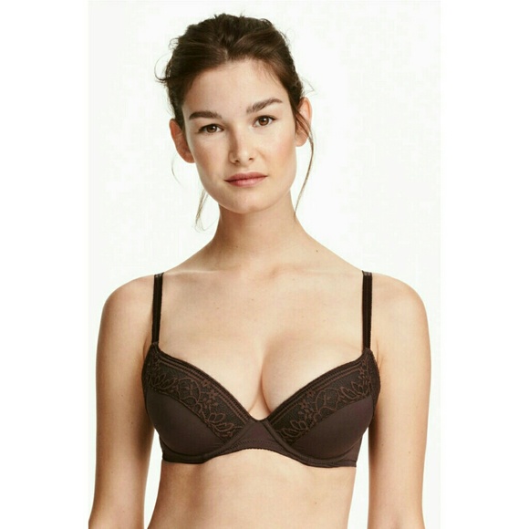Brown Microfiber Push-Up Bra - Picture 1 of 8